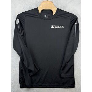 Nike Philadelphia Eagles Sideline Coach Long Sleeve Shirt Black Men's L